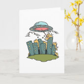 Alien Attack Karte (Gelbe Blume)