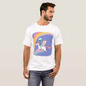 Alien auf einem Pegasus reitend T-Shirt (Vorne ganz)