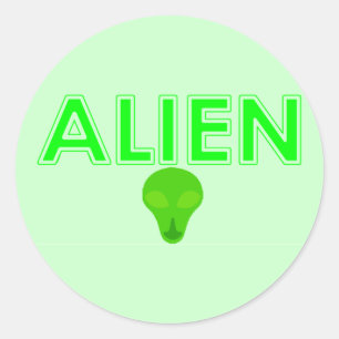 Alien-Aufkleber Runder Aufkleber