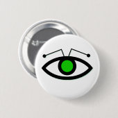 Alien-Augen-runder Knopf Button (Vorne & Hinten)
