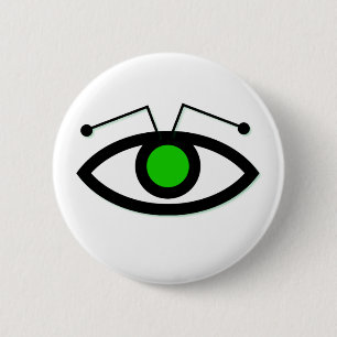 Alien-Augen-runder Knopf Button