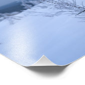 Alien aus Holz im Winter Fotodruck (Ecke)