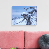 Alien aus Holz Leinwanddruck (Insitu (Wohnzimmer))
