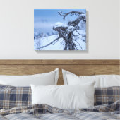 Alien aus Holz Leinwanddruck (Insitu (Schlafzimmer))