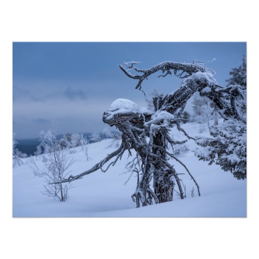 Alien aus Holz Poster (Vorderseite)