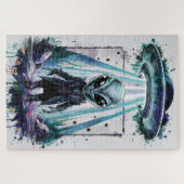 Alien aus UFO Puzzle (Horizontal)
