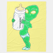 Alien Baby Boy Fleecedecke (Vorderseite)