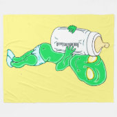 Alien Baby Boy Fleecedecke (Vorderseite (Horizontal))