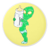Alien Baby Boy Keramikknauf (Vorderseite)