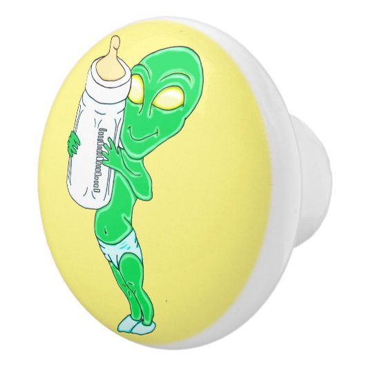 Alien Baby Boy Keramikknauf (Rechts)