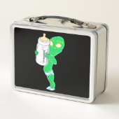 Alien Baby Boy Metall Lunch Box (Rückseite)