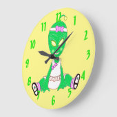 Alien Baby Girl Große Wanduhr (Winkel)