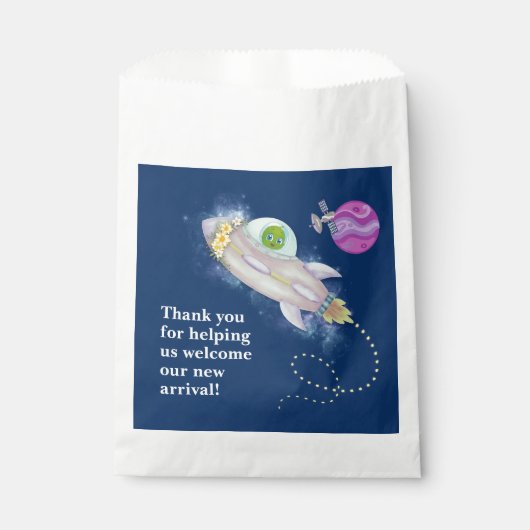 Alien Baby Shower begünstige Bags Geschenktütchen (Vorderseite)