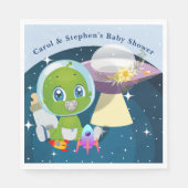 Alien Baby Shower Paper Napkin Serviette (Vorderseite)