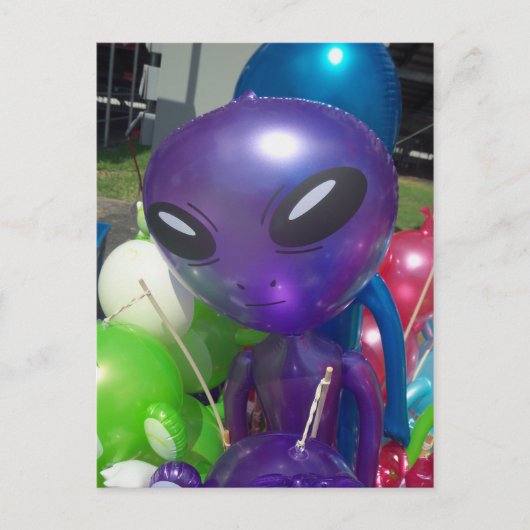 Alien Balloon Postkarte (Vorderseite)