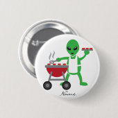 Alien Barbecue Cookout Thunder_Cove Button (Vorne & Hinten)