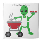Alien Barbecue Cookout Thunder_Cove Fliese (Vorderseite)