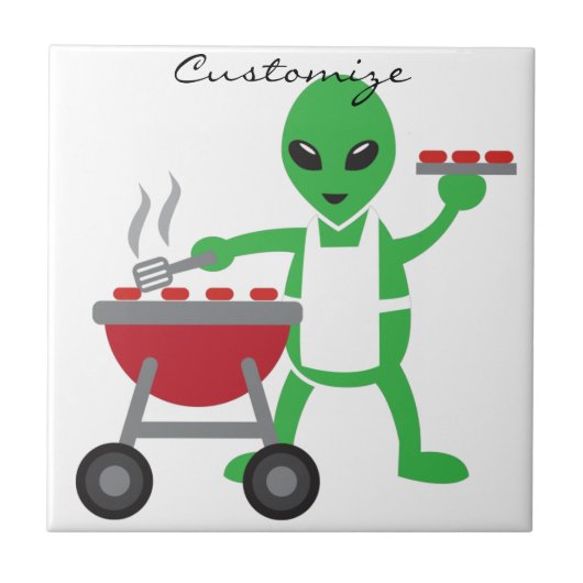 Alien Barbecue Cookout Thunder_Cove Fliese (Vorderseite)