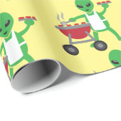Alien Barbecue Cookout Thunder_Cove Geschenkpapier (Rolleneckpunkt)