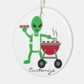Alien Barbecue Cookout Thunder_Cove Keramik Ornament (Links)