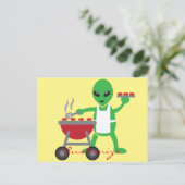 Alien Barbecue Cookout Thunder_Cove Postkarte (Stehend Vorderseite)