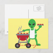 Alien Barbecue Cookout Thunder_Cove Postkarte (Vorne/Hinten)