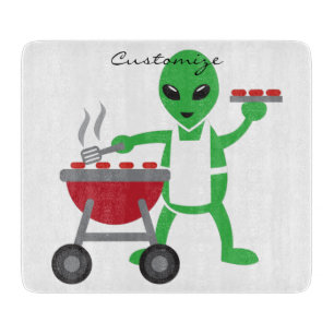 Alien Barbecue Cookout Thunder_Cove Schneidebrett