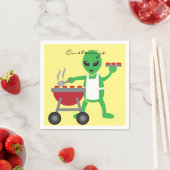 Alien Barbecue Cookout Thunder_Cove Serviette (Beispiel)