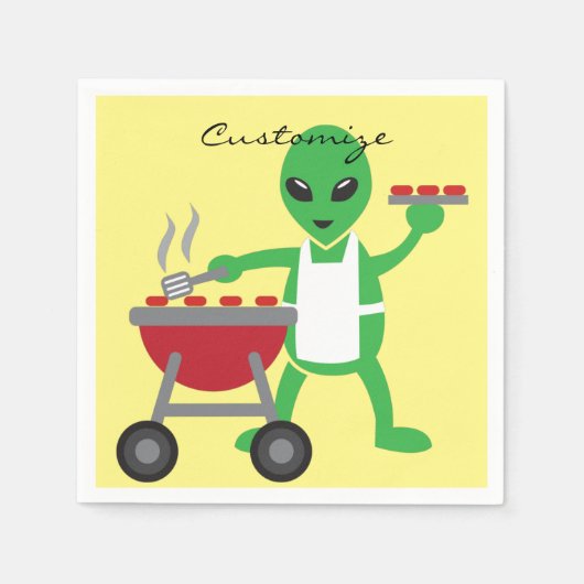 Alien Barbecue Cookout Thunder_Cove Serviette (Vorderseite)
