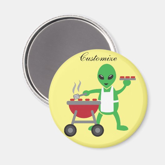 Alien Barbeque Cookout Thunder_Cove Magnet (Vorderseite/Rückseite)
