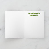 Alien Barkeeper, der zu Halloween trinkt Karte (Innenseite)