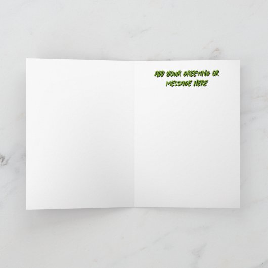 Alien Barkeeper, der zu Halloween trinkt Karte (Innenseite)