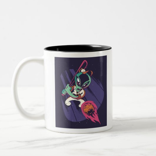 Alien Baseball Zweifarbige Tasse (Links)