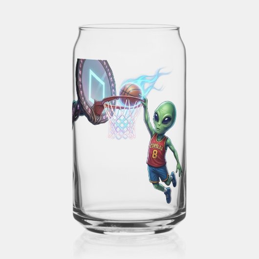 Alien-Basketball Dosenglas (Vorderseite)