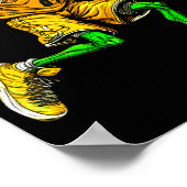 Alien Basketball Player Long Sleeve Poster (Ecke)