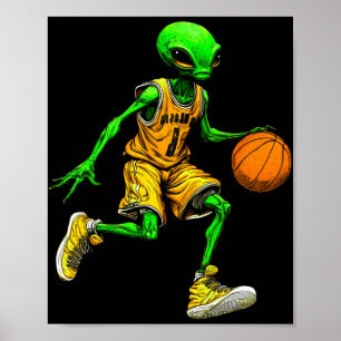 Alien Basketball Spieler Langarm  Poster