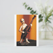 Alien Bass-ics Postkarte (Stehend Vorderseite)