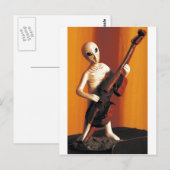 Alien Bass-ics Postkarte (Vorne/Hinten)