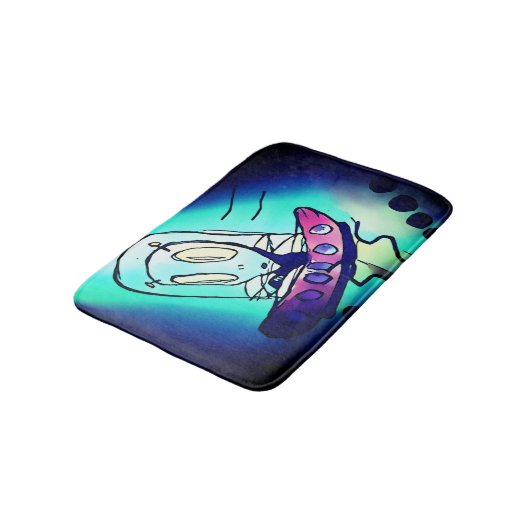 Alien Bath Mat Badematte (Schrägansicht)