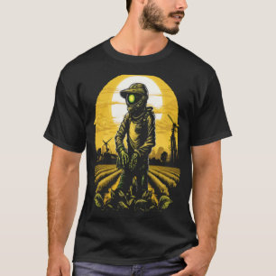 Alien Bauer UFO Extraterrestrische Landwirtschaft T-Shirt