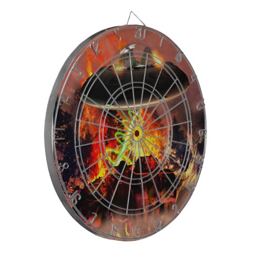 Alien BB-Q Dartboard Dartscheibe (Vorderseite Links)