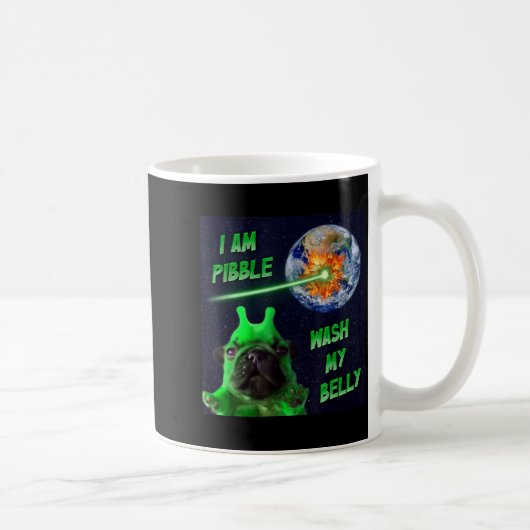 Alien Bble Funny Brainrot Dog Meme Space I Am Bble Kaffeetasse (Rechts)