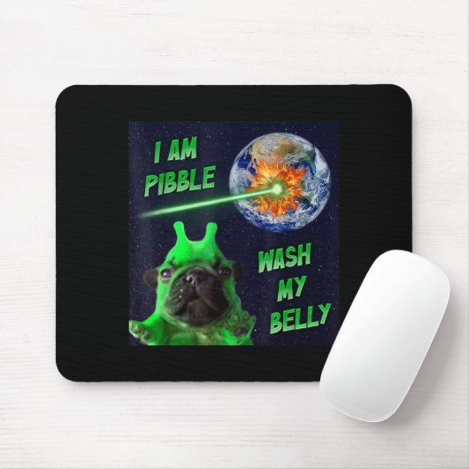 Alien Bble Funny Brainrot Dog Meme Space I Am Bble Mousepad (Mit Mouse)