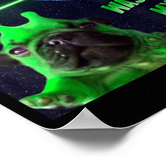 Alien Bble Funny Brainrot Dog Meme Space I Am Bble Poster (Ecke)