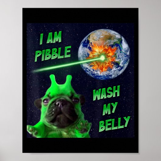 Alien Bble Funny Brainrot Dog Meme Space I Am Bble Poster (Vorne)