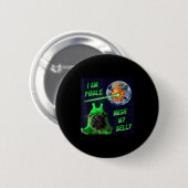 Alien Bble Lustiger Brainrot Hund Meme Raum Ich Bi Button (Vorne & Hinten)