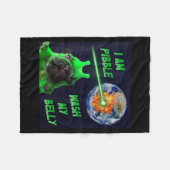 Alien Bble Lustiger Brainrot Hund Meme Raum Ich Bi Fleecedecke (Vorderseite (Horizontal))
