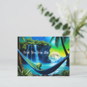 Alien Beach Vacation - wünscht, Sie wären hier Postkarte (Stehend Vorderseite)