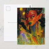 Alien Beauty - Cresha Postkarte (Vorne/Hinten)