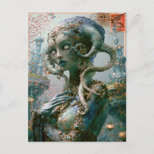 Alien Beauty - Sapphron Postkarte (Vorderseite)